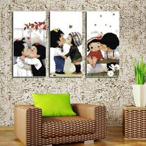 Cross stitch childrens room 2021 new cartoon couple characters kiss baby baby triple living room simple modern handmade