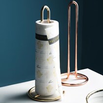 Kitchen roll paper holder ins Nordic wind tissue holder iron table table vertical creative paper tissue holder cute