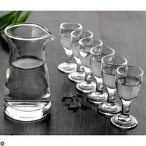  Mouthful cup Glass wine splitter Wine jug Maotai spirits white wine cup seven-piece set Small wine glass measuring wine set