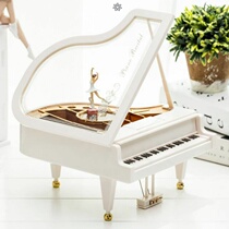 Music box creative Crystal mini piano model music box ornaments to give girls happy birthday gifts