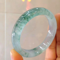 Myanmar jade old pit clear water floating flower bracelet is the circle of ice crystal bracelet Princess jade bracelet send friends accessories
