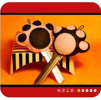 39 free cut mousa handmade DIY cartoon cloth art unwoven fabric material bag cat claw couple key cap