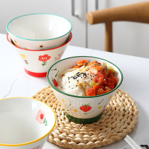 High-footed Douqi Bowl Home Creative Rice Bowl Single Personality Small Bowl Mini Children Ceramic Bowl Cute Anti-scalding Tableware