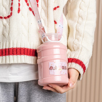 Net Red Treasure Milk Tea Bottle Bucket Cup Cold Drink Portable Disposable Reusable Packaging Takeaway Bottle