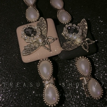 Baroque time-retro advanced senses honeybee pearl French style no-mark hairpin Liu Haiclip Net red hair accessories Sendai