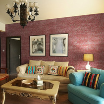 American imported paper wallpaper American retro knitted old rose red bedroom living room entrance background wall wallpaper