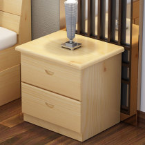 Full solid wood bedside table modern simple small cabinet simple shelf pine European style locker bedroom storage cabinet