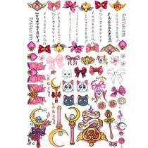  Water ice moon Sailor Moon shapeshifter cartoon cute cat Artemis wrist text tattoo sticker