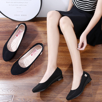 Old Beijing cloth shoes women 2021 New comfortable professional non-slip shoes black cloth shoes to work soft bottom work womens shoes