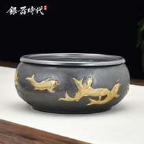 Silver age sterling silver Kung Fu tea road Tea set accessories Fair cup tea separator Tea table handmade foot silver 999 tea sea