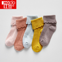 Children Socks Girl Autumn Winter Pure cotton Sox Korean version Warm Cotton Socks Girl Mid pair of socks 5 Double