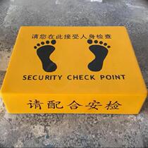 Security guard at the gate of the security guard station set to be security check in front of the doormans door guard room train station