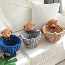 DESKTOP CONTAINING BASKET NO COVER WOVEN HEADBOARD HOME CLOTH ART COSMETICS SMALL NUMBER CUTE BASKET BRIEF SNACK NORDIC