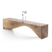 Nordic clubhouse log bench hotel lobby rest stool personality shoe bench Model Room Villa designer furniture