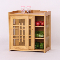 Solid Wood cupboard cupboard kitchen cupboard breathable Rice Bowl storage locker kitchen cabinet seasoning Cabinet full