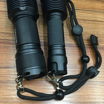 Strong light flashlight accessories flashlight lanyard reinforced umbrella rope sling tail rope hand rope with metal hook ring anti-drop rope