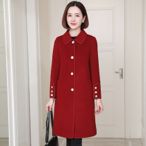 Zqqz double-sided wool coat women's long 2021 new high-grade slim 100% wool coat 8210