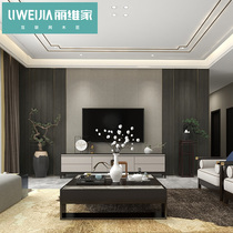  Liweijia modern Chinese bamboo and wood fiber TV background wall gusset quick installation Bedroom living room integrated wallboard decoration