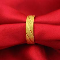 Zhou Dafu Huanmei 3D Hard gold lovers men and women against the ring 18K gold ring 18K gold foot gold grinding