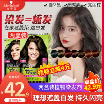 Schwao Pleasant Hair Dye No Ammonia Plant Shade White Hair Dye Pop Black Tea Color Yourself at Home Dyeing 2 Boxes