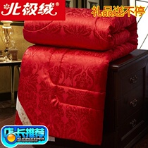 Arctic velvet silk wedding room winter spring and autumn double single double quilt big red happy wedding quilt