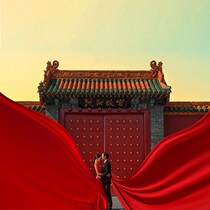New wedding photography props seaside photo props gauze elegant red cloth red gauze 10 meters