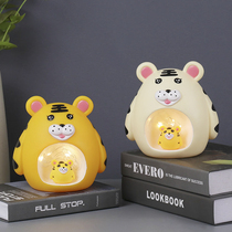 Creative tiger can be a piggy bank night light decoration childrens room bedroom with sleep soft light New year gift