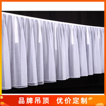Wedding props Ceiling gauze curtain Wedding Swiss mesh Genting floating top Hotel banquet top cloth processing Festival supplies
