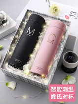 Cup couple Couple thermos cup for men and women Valentines Day gift creative smart water cup custom logo