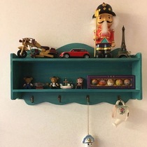 zakka restaurant kitchen shelf shelf Solid wood storage grid rack Wall wall decoration Nordic storage wall cabinet