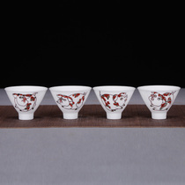 Hunan Province arts and crafts artist Li Fei hand-painted masterpiece Proud life tea cup tea set