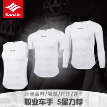 Santic Sen Ground Guest Riding Inside Lap Speed Dry Perspiration Underwear Bike Short Sleeve Running Fitness Vest Man