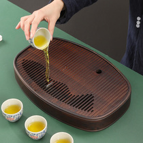 Pure Bamboo Tea Tray High-end Delicate Small Tea Tray Water Storage Style Home Tea Tea Tray Extremely Simple Office Use