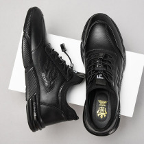 Mens Shoes 2022 new trend mens casual leather leather English summer new sports soft - solid anti - skid shoes