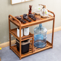 Huanghua pear hedgehog red sandalwood mobile tea car tea table induction cooker integrated simple modern home living room small tea table