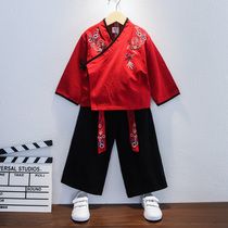 Boy Hanfu suit suit childrens new Chinese style retro Tang costume Young Mens costume ancient style performance clothing tide