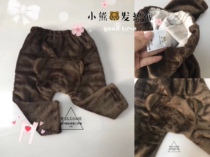 Export Japanese winter New coral velvet cotton inner childrens hot pants mens and womens baby bear childrens pants