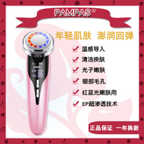 Red and blue light skin rejuvenation beauty instrument Li Jiaqi ion import household face cleansing Facial massage cleaning artifact