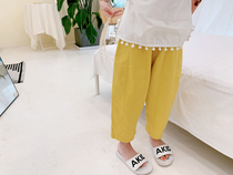 No deluge sweetcity Men and women children with cavities and comfort good wear pure color casual pants radish pants pants