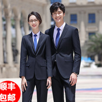 Men and women with the same wool suit suit formal 2021 autumn and winter new business leisure hotel sales department work clothes