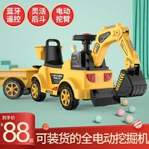 Childrens excavator engineering vehicle boy toy car can sit on people oversized charging excavator remote control electric excavator