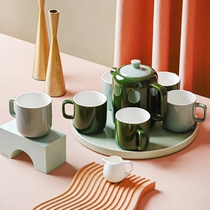 Creative Nordic Delicacy Ceramic Coffee Cup Suit Office Tea Set Brief Modern Home Water Glass Water Kits