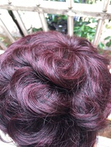 Performance real hair wig middle-aged elderly wig mother Lady short curly hair set Grandma white curly hair