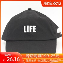 MINISO famous quality Simple series LIFE embroidery baseball cap Black