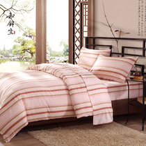 And Jinsheng fresh four-piece old coarse cloth cotton cotton bedding kit single double