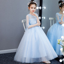 Childrens performance costume girls new summer childrens festival gauze skirt dress lace fluffy princess skirt performance costume