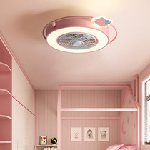 Net red INS ceiling fan lamp ceiling fan lamp Nordic Princess Room Girl room childrens bedroom room lamp lighting