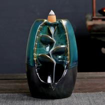 Reverse incense burner left and right source ceramic blue aromatherapy Zen creative sandalwood Tower incense ornaments indoor household