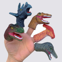 Finger dinosaur toys soft glue simulation model finger doll set interactive storytelling Tyrannosaurus Rex childrens toy gun