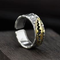Retro Thai silver original design venom ring mens domineering retro handmade custom single ring men and women